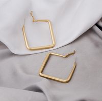 Simple Style Square Alloy Plating No Inlaid Ear Studs main image 1