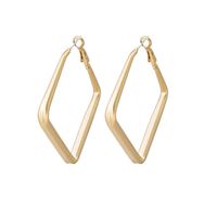 Simple Style Square Alloy Plating No Inlaid Ear Studs sku image 1