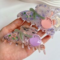 Korean Style Butterfly Cellulose Acetate Sheet Inlay Rhinestone Hair Claws main image 4
