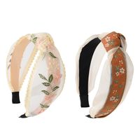 Fairy Style Flower Cloth Lace Hair Band main image 1