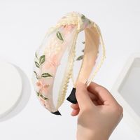Fairy Style Flower Cloth Lace Hair Band main image 3