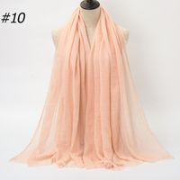 Mode Couleur Unie Coton Pashmina Foulards sku image 7