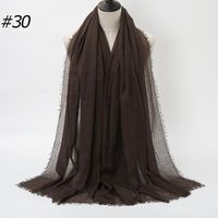 Mode Couleur Unie Coton Pashmina Foulards sku image 30