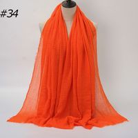 Mode Couleur Unie Coton Pashmina Foulards sku image 33