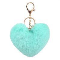Cute Heart Shape Plush Flocking Keychain main image 3