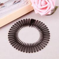 Simple Style Solid Color Plastic Resin Rhinestone Hair Combs main image 1