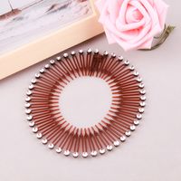 Simple Style Solid Color Plastic Resin Rhinestone Hair Combs main image 2