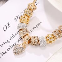 Luxurious Heart Shape Copper Inlay Rhinestone Bracelets main image 1