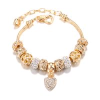 Luxurious Heart Shape Copper Inlay Rhinestone Bracelets main image 4