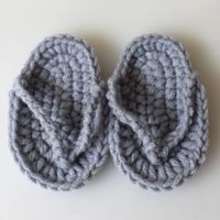 New Newborn Baby Mini Crocheted Small Slippers Solid Color Shoes sku image 4