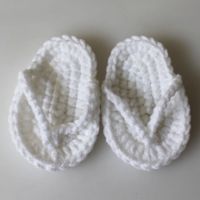 New Newborn Baby Mini Crocheted Small Slippers Solid Color Shoes main image 5