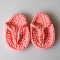 New Newborn Baby Mini Crocheted Small Slippers Solid Color Shoes sku image 5