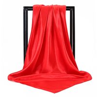 Elegante Einfarbige Satin-polyester-schals sku image 6