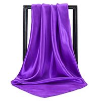 Elegante Einfarbige Satin-polyester-schals sku image 22