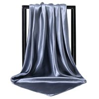 Elegante Einfarbige Satin-polyester-schals sku image 20