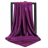 Elegante Einfarbige Satin-polyester-schals sku image 23