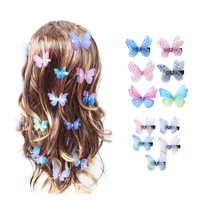 Cute Butterfly Chiffon Printing Hair Clip main image 1