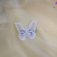 Fairy Style Butterfly Lace Rib-knit Hair Clip sku image 4