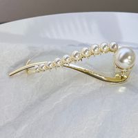 Rétro Géométrique Fleur Alliage Placage Perles Artificielles Pince À Cheveux sku image 1