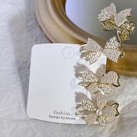 Sweet Flower Butterfly Bow Knot Alloy Pearl Plating Hair Clip main image 6