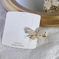 Sweet Flower Butterfly Bow Knot Alloy Pearl Plating Hair Clip sku image 3