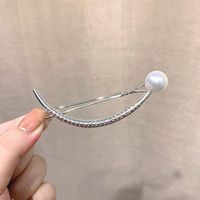Einfacher Stil Asymmetrisches Kleid Metall Künstliche Perlen Haarklammer sku image 1
