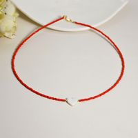 Einfacher Stil Herzform Perlen/perlen Hülse Halskette sku image 2