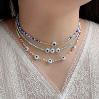 Mode Œil Perlé Géométrie Bohème Œil Perles Collier main image 1