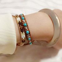 Ethnic Style Geometric Plastic Resin Retro Splicing Contrast Collar Beads Bracelets main image 1