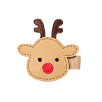 Cute Santa Claus Gingerbread Bow Knot Glittering Powder Great Hair Clip sku image 1
