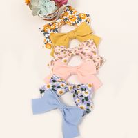 Cute Solid Color Flower Cotton And Linen Hair Clip main image 2