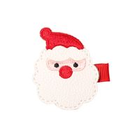 Cute Santa Claus Gingerbread Bow Knot Glittering Powder Great Hair Clip sku image 2
