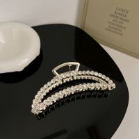 Mode Géométrique Alliage Placage Évider Strass Artificiels Perles Artificielles Griffes De Cheveux sku image 1