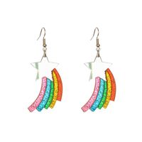 Fashion Rainbow Star Arylic No Inlaid Earrings main image 5