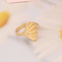 Stainless Steel 18K Gold Plated Fashion Inlay Asymmetrical Dress Turquoise Rings main image 9