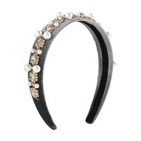 Glamour Geométrico Tela Embutido Perlas Artificiales Diamantes De Imitación Banda Para El Cabello sku image 4