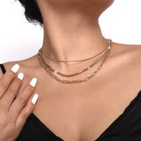 Wholesale Jewelry Fashion Solid Color Iron Copper Rhinestones Rhinestone Chain Necklace main image 5