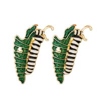Fashion Insect Stripe Alloy Paint Earrings main image 5