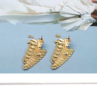 Fashion Insect Stripe Alloy Paint Earrings main image 3