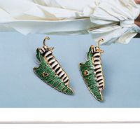 Fashion Insect Stripe Alloy Paint Earrings main image 2