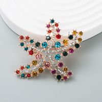 Moda Estrella De Mar Aleación Embutido Diamante De Imitación Broches sku image 1