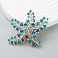 Moda Estrella De Mar Aleación Embutido Diamante De Imitación Broches sku image 3