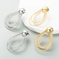 Fashion Geometric Alloy Inlay Rhinestone Earrings main image 1