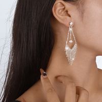Fashion Geometric Alloy Tassel Rhinestone Earrings main image 3
