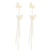 Fashion Butterfly Copper Tassel Earrings sku image 1