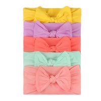 Fashion Solid Color Bow Knot Nylon Hair Band main image 2