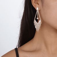 Fashion Geometric Alloy Tassel Rhinestone Earrings main image 1