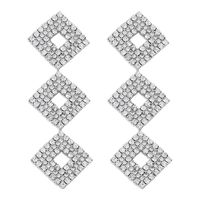 Fashion Geometric Alloy Inlay Rhinestone Earrings sku image 2