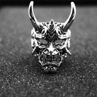 Punk Skull Alloy No Inlaid Rings main image 1