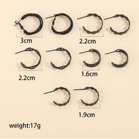 Retro C Shape Hollow Out Alloy Earrings main image 4